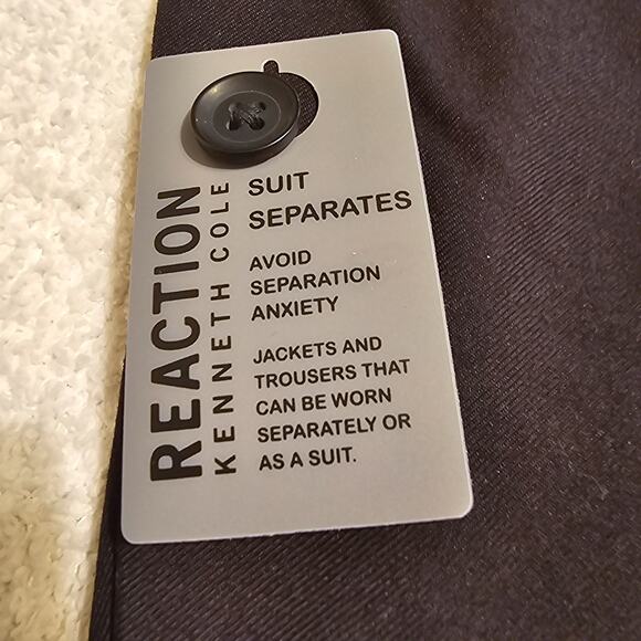 Kenneth Cole Reaction Techni-Cole Flex Suit Jacket Black 38R – NWT Blazer Modern - Picture 4 of 12